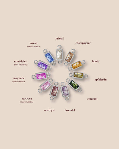 Baguette Charm | Farbe Silber