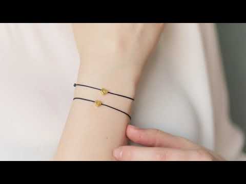 Friendship bracelet heart - color gold 