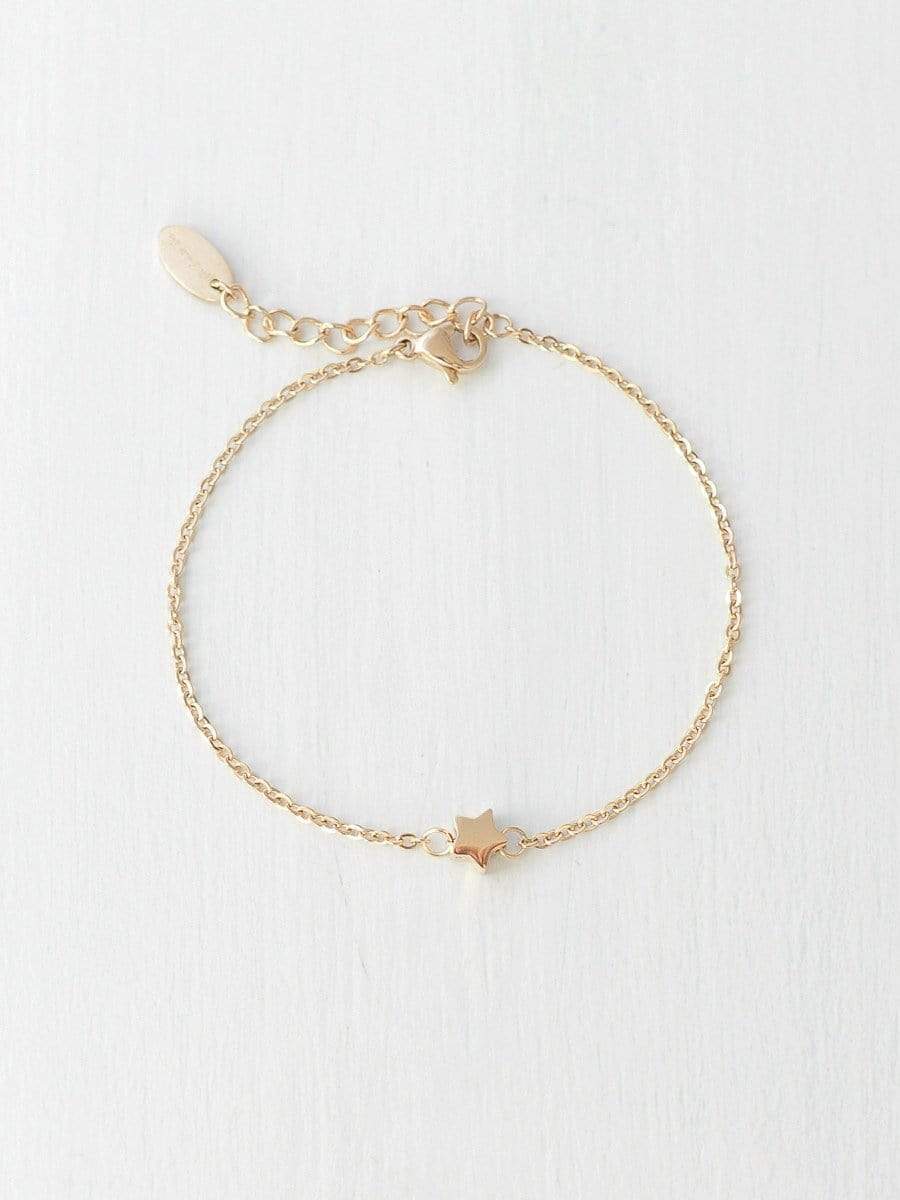 Stern Armband mit verstellbarem Verschluss in der Farbe Gold von Oh Bracelet Berlin