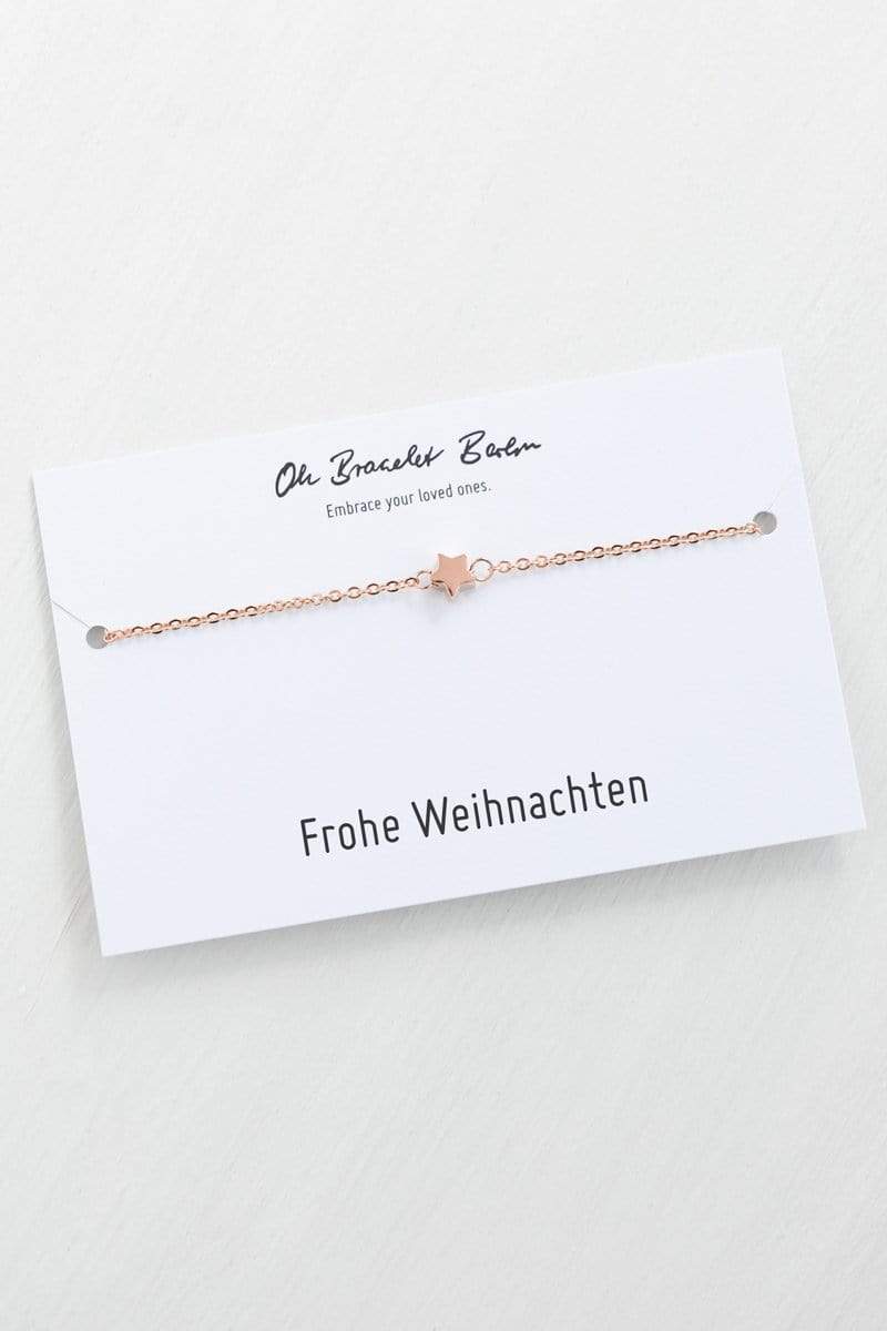 Armband mit Sternchen als Geschenkidee für Frauen an Spruch Karte Frohe Weihnachten von Oh Bracelet Berlin