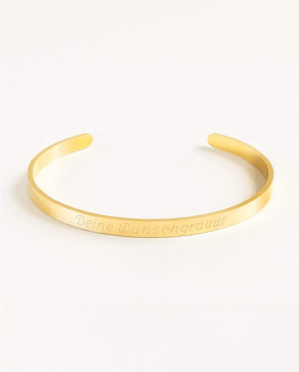 Armband mit Gravur aus Edelstahl in der Farbe Gold von Oh Bracelet Berlin