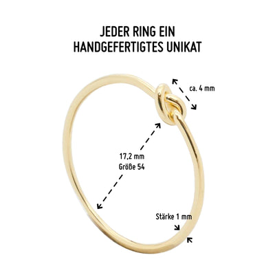 Größenangaben Ring Knoten von Oh Bracelet Berlin