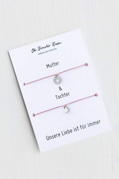 Schmuck Armband fuer Mama und Tochter inklusive Karte als Geburtstagsgeschenk fuer Mutter von Tochter von Oh Bracelet Berlin