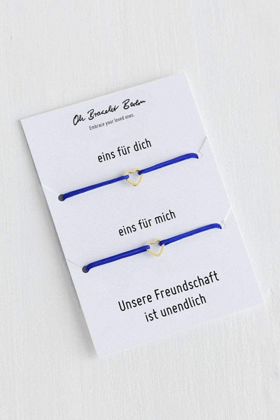 Armband-Freundschaftsarmband fuer dich und die beste Freundin mit Herz Anhaenger aus Edelstahl von Oh Bracelet Berlin-Herz-geschenk-für-beste-freundin-armband-gold-freundschaftsarmband-freundschaftsarmbänder-herzanhänger